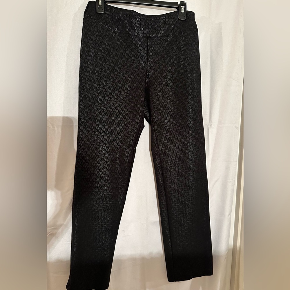 Lena Gabriella Skinny Pants Womens Size 12 Glossy Black